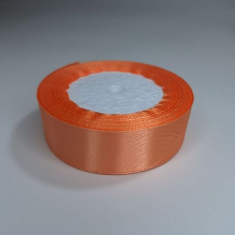 Лента атласная 25 мм * 23 м., коралловый, 430033