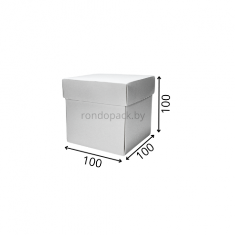 Коробка 10*10*10 см., белая (крышка/дно)