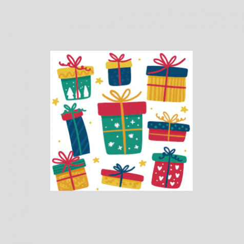 Бирка 8*8 см., "Подарки", 810190