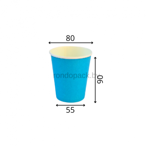 Стакан бумажный, односл., 200/250мл. "Бирюзовый" Д80мм