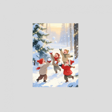 Бирка 5*7см., "Снежки", 810177