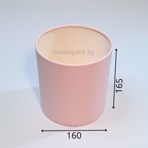 Коробка (цилиндр) 16*16,5 см, светло-розовый