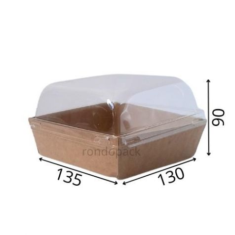 Коробка SmartPack 800, 133*133*49+56 мм. с купольной крышкой