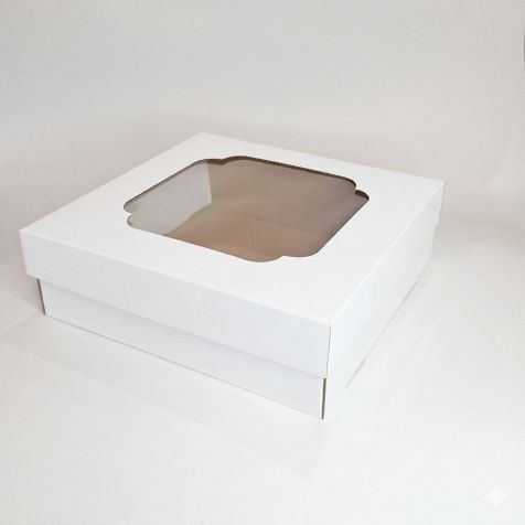 Коробка из микрогофрокартона 250*250*80, кр-дно, БЕЛАЯ